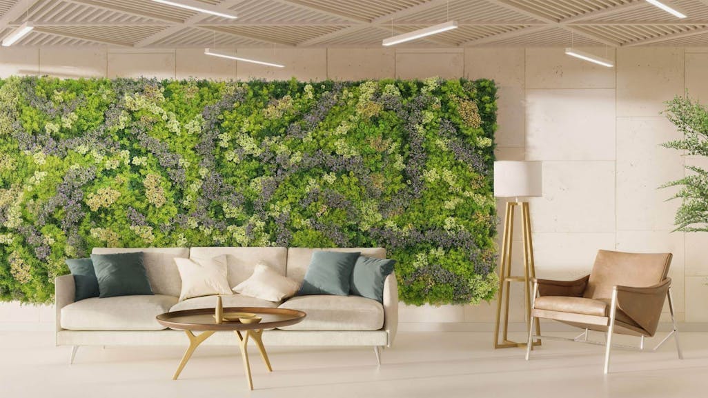 Artificial Hedge Tiles Woodland Moss Domestic