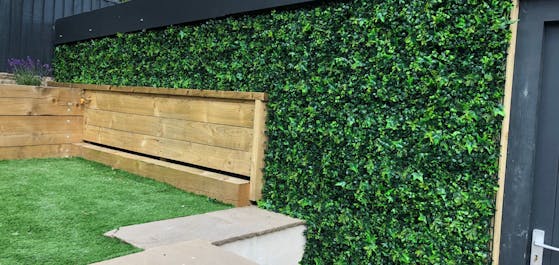 Amazon artificial hedging garage wall