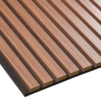 Slatted Wall Panels - American Walnut Close