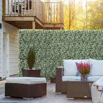 White Eucalyptus Green Wall Tile Garden