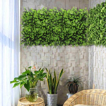 Ginseng Eucalyptus Green Wall Tile Lifestyle