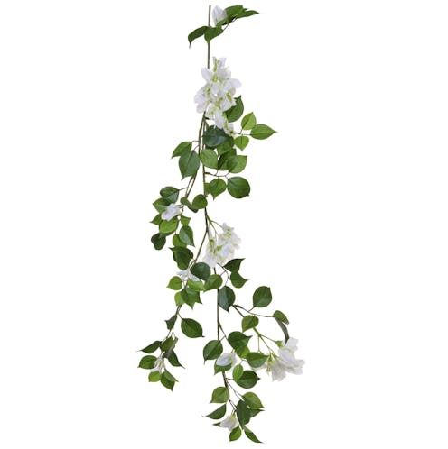 Bougainvillea Spray White – 112cm - Artificial Fire-Retardant Flower